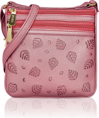 Kleio Women Formal, Casual Pink Leatherette Sling Bag