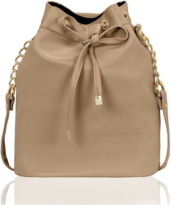 Kleio Women Casual Beige PU Sling Bag