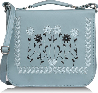 

Aisna Women Evening/Party, Casual Blue PU Sling Bag