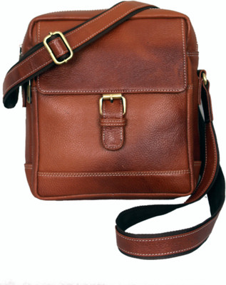 

MARFIT Men Casual, Formal Tan Genuine Leather Sling Bag
