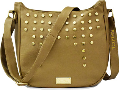 

SPLICE Women Casual Khaki PU Sling Bag