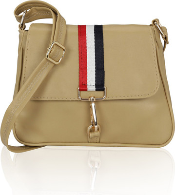 

Kleio Women Casual Beige PU Sling Bag