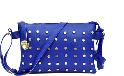 

SPLICE Women Casual Blue PU Sling Bag