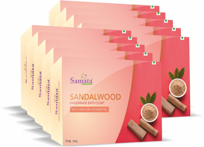 

Samata Sandalwood Handmade Bath Soap Combo Pack (10)(200 g, Pack of 10)
