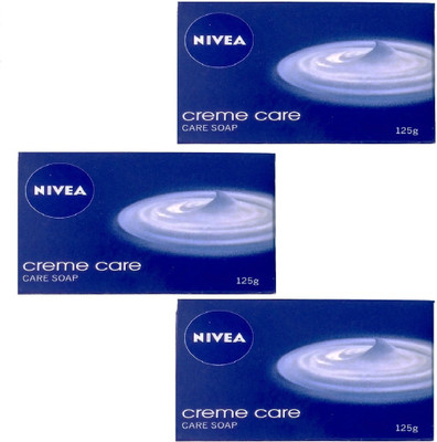 

Nivea creame care soap 125g pack of 3(375 g, Pack of 3)