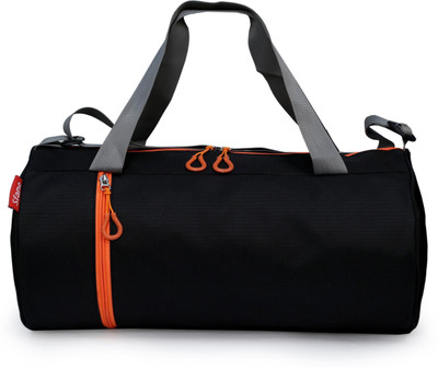 

Sfane Men & Women Black Trendy Sports Duffel Gym Bag(Black, Kit Bag, Black;orange