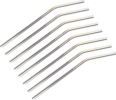 

amiciCare Bent Drinking Straw(Silver, Pack of 8)