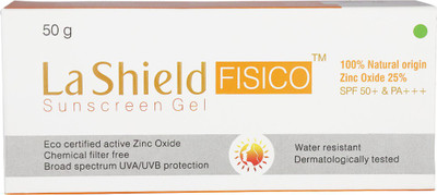 

La Shield Fisico Sunscreen Gel SPF 50, Broad Spectrum Protetion from UVA/UVB, Sun Protection and De Tan - SPF 50(50 g)
