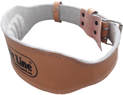 

StepInnStore Tough Leather Weight Lifting Padded Belt for Back Support Waist Support (, Brown