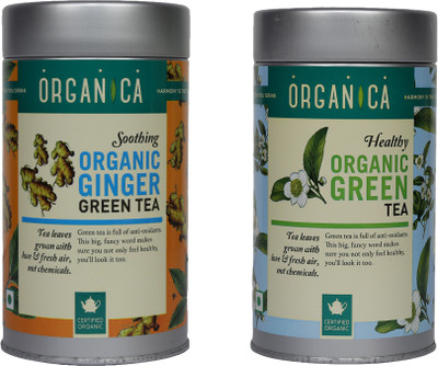 

Organica Healthy and Soothing Ginger Green Tea(200 g, Tin)