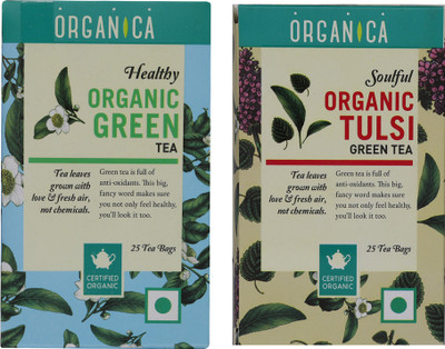 

Organica Healthy and Soulful Tulsi Green Tea Bags(50 Bags, Box)