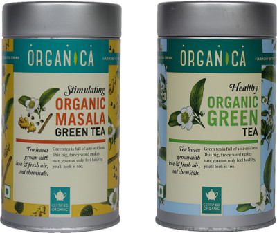 

Organica Stimulating Masala and Healthy Green Tea(200 g, Tin)