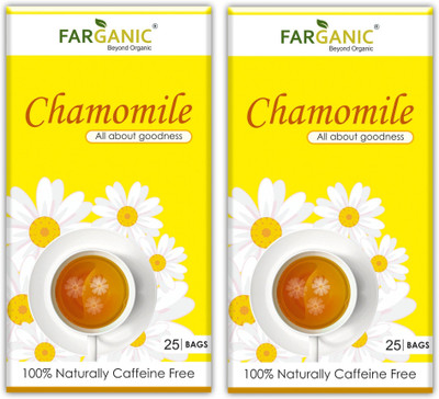 

FARGANIC Chamomile Tea Bag ( Naturally Caffeine Free) 50 Tea Bags Chamomile Herbal Tea Bags(50 Bags, Box)