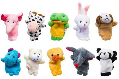 

KADAM Puppet - Cute Velvet Animal Farm Style Finger Puppets Toy Set for Children, Shows, Playtime, and Schools - Novelty Educational Toys for Baby Story Time - 10 Animals Set Finger Puppets(Pack of 1)