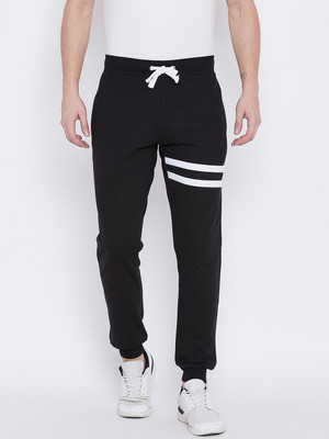 THE DRY STATE Striped Men Black Track Pants