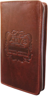 

ABYS Men Maroon Genuine Leather Money Clip(13 Card Slots)