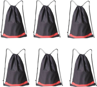 

Royal Krishna Shoe Pouch(Black), Black;red
