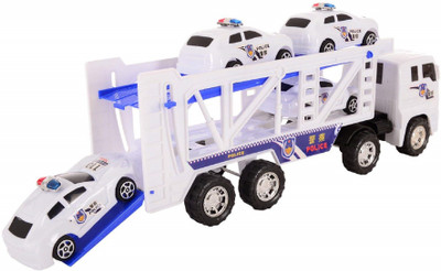 

SS Traders Truck with Four Small Cars Loading for Kids(White)