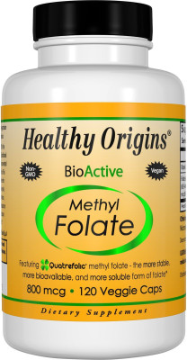 

Healthy Origins Methyl Folate, 800 mcg, 120 Veggie Caps(120 No)