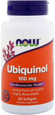 

Now Foods Ubiquinol, 100 mg, 60 Softgels(60 No)