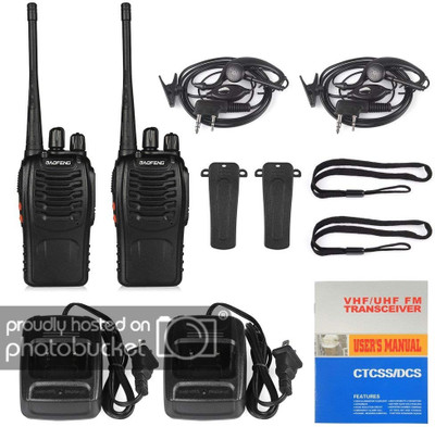 

visionrabbit Baofeng UHF 400-470MHz 16CH CTCSS/DCS With Earpiece Handheld Amateur Radio Walkie Talkie 2 Way Radio Long Range, Black Walkie Talkie(Black)