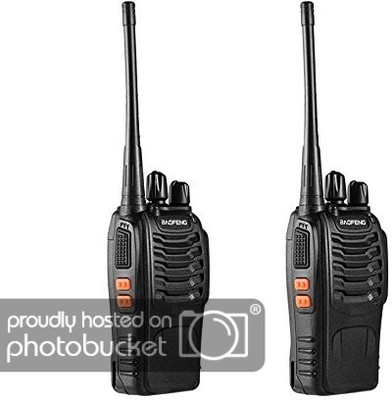 

visionrabbit BF-888S Walkie Talkie UHF400-470MHZ Portable Ham baofeng 888s CB Radio, (1 Pair), Black Walkie Talkie(Black)