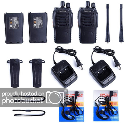 

visionrabbit BAOFENG BF-888S Walkie Talkie with Built in LED Torch 4 Channel Walkie Talkie(Black)