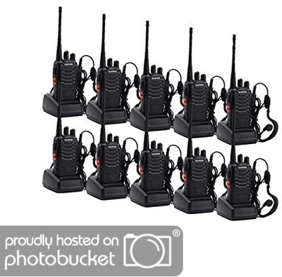 

visionrabbit Baofeng BF-888S Two Way Radio 5W Handheld 16CH Two-Way Portable CB Radio (10PC) Walkie Talkie(Black)