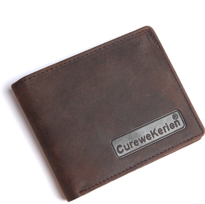 

Curewe Kerien Men Brown Genuine Leather Wallet(10 Card Slots), Vintage brown