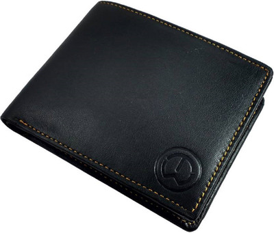 

Pocket bazar Men Casual, Formal Black Genuine Leather Wallet(3 Card Slots)