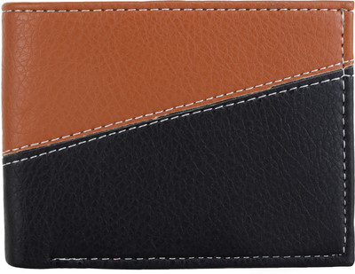 

MenStylam Men Tan, Black Artificial Leather Wallet(1 Card Slot), Black;tan