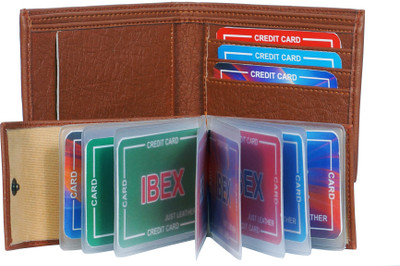 

ibex Men Tan Artificial Leather Wallet(9 Card Slots), Ten