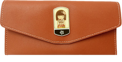 

BANDICOOT Girls Orange Fabric Wallet(4 Card Slots)