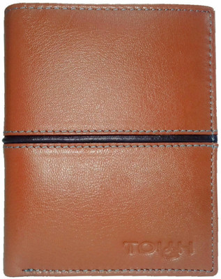 

TOUGH Men Tan Genuine Leather Wallet(9 Card Slots)