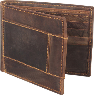 

WALLETIN Men Khaki Genuine Leather Wallet(8 Card Slots)