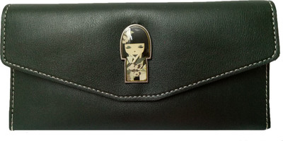 

LANDLOPER Women Green Artificial Leather Wallet(4 Card Slots)