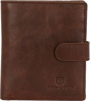 

Tan Luzo Men Brown Genuine Leather Wallet(13 Card Slots)