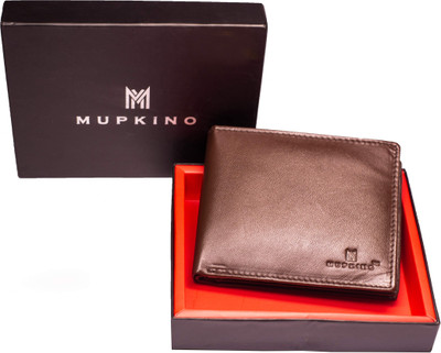 

MUPKINO Men Brown Genuine Leather Wallet(6 Card Slots)