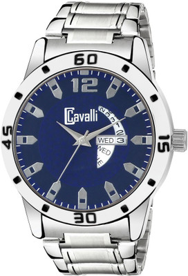 Cavalli Exclusive Day Date Series Quartz Movement Stylish Blue Dial Wrist Watch for Boys Analog Watch  - For Men