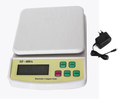 

Rorian Electronic Digital Kitchen Weight Machine Capacity 10Kg Multipurpose Sf400a Weighing Scale(White)