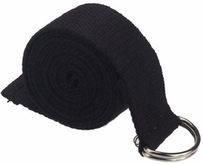 

FlYura Super Soft 8Ft Organic Cotton Yoga Strap Cotton Yoga Strap(Black)