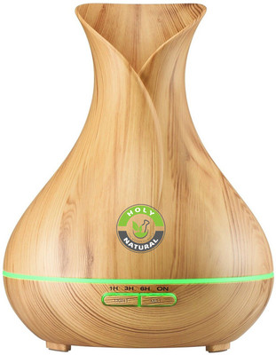 

Holy Natural Aroma Essential Oil Diffuser Ultrasonic Air Humidifier with Wood Grain & 7 Color Changing LED Lights for Office/Home Portable Room Air Purifier(Brown)