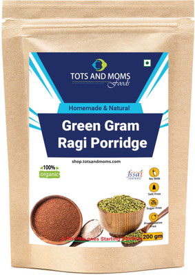 TOTS AND MOMS Green Gram Ragi Porridge Cereal(200, 6)