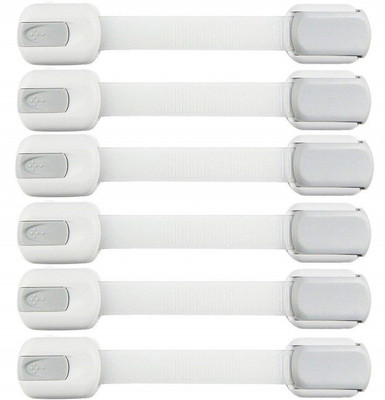 

Lifekrafts Baby safety Locks , Adjustable and Flexible Lock , Big 3M adhesive surface area for better stick , Grey Colors , Child proof Cabinets ,Drawers, etc 6 pcs(Grey)
