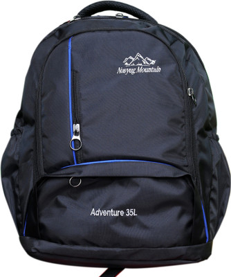 Navyug Mountain 35L Black With Rain Cover Backpack 35 Backpack(Black)