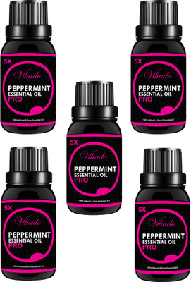 

VIHADO 5X PRO Pure Premium Quality PepperMint Essential Oil (20 ml) (Pack of 5)(20 ml)