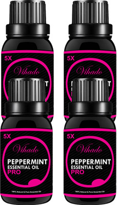 

VIHADO 5X PRO Peppermint Essential Oil Faster - 20 ml (Pack of 4)(20 ml)