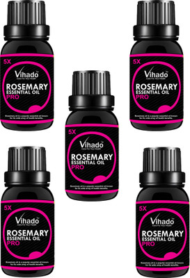 

VIHADO 5X PRO Rosemary Pure Essential Oil (15 ml) (Pack of 5)(15 ml)