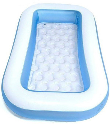 

Bestway Soft Inflatable Rectangular Baby Pool Big Bath Water Tub For Kids(1.65M X 1.04M X 25CM)(Multicolor)