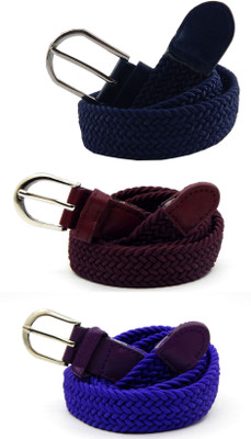 

ELS Women Casual, Evening, Formal Blue, Maroon, Purple Canvas, Fabric, Synthetic Belt